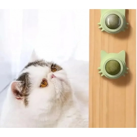 Catnip Balls Funny Lickable Cat Snack Catnip Balls Kitten Playing Chewing Cleaning Teeth Toy For Small Medium Cats pet supplies