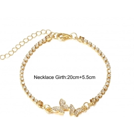 925 Sterling Silver Zircon Bracelets For Women Vintage Luxury Butterfly Adjustable Chain Bracelets Shiny Party Wedding Jewelry