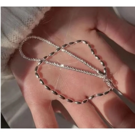 New Fashion 925 Sterling Silver Double Layer Bracelet Beads Exquisite Simple Women Bracelet Fine Jewelry Accessories