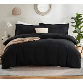 Washed Cotton Bedding Sets Duvet Cover Set Soild C..